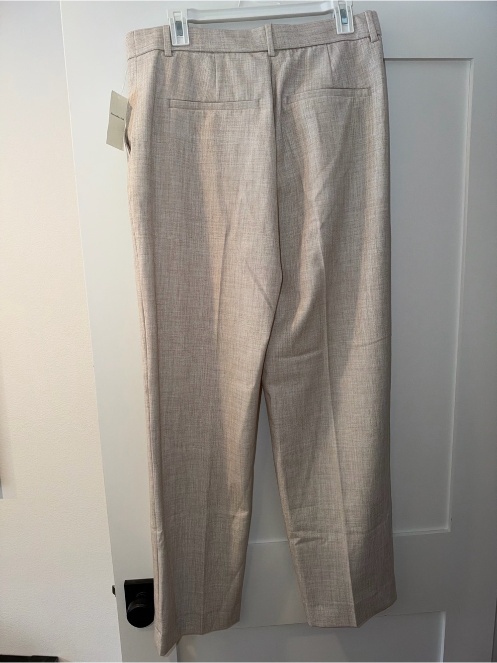 Abercrombie & Fitch Light Beige Tailored High-Waist Trousers - Picture 2 of 5